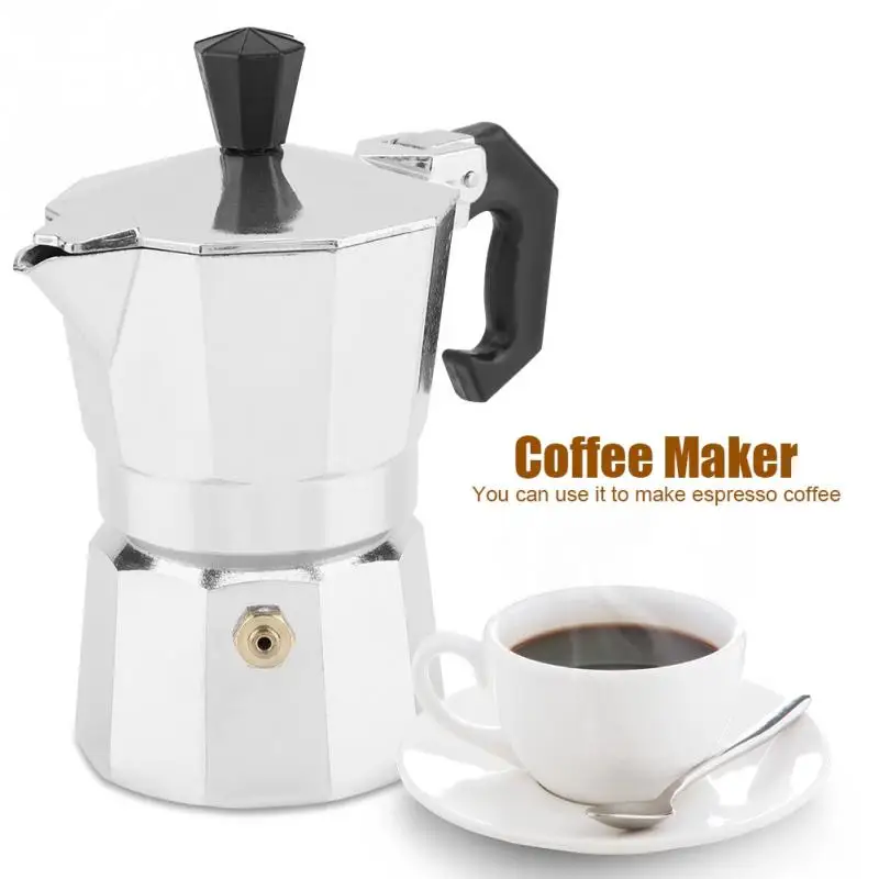 Hot 1cup 50ML Household Moka Coffee Maker Italian Pot Aluminum Stovetop Mocha Latte Percolator Cafetera Coffee Maker
Hot 1cup 50ML Household Moka Coffee Maker Italian Pot Aluminum Stovetop Mocha Latte Percolator Cafetera Coffee Maker