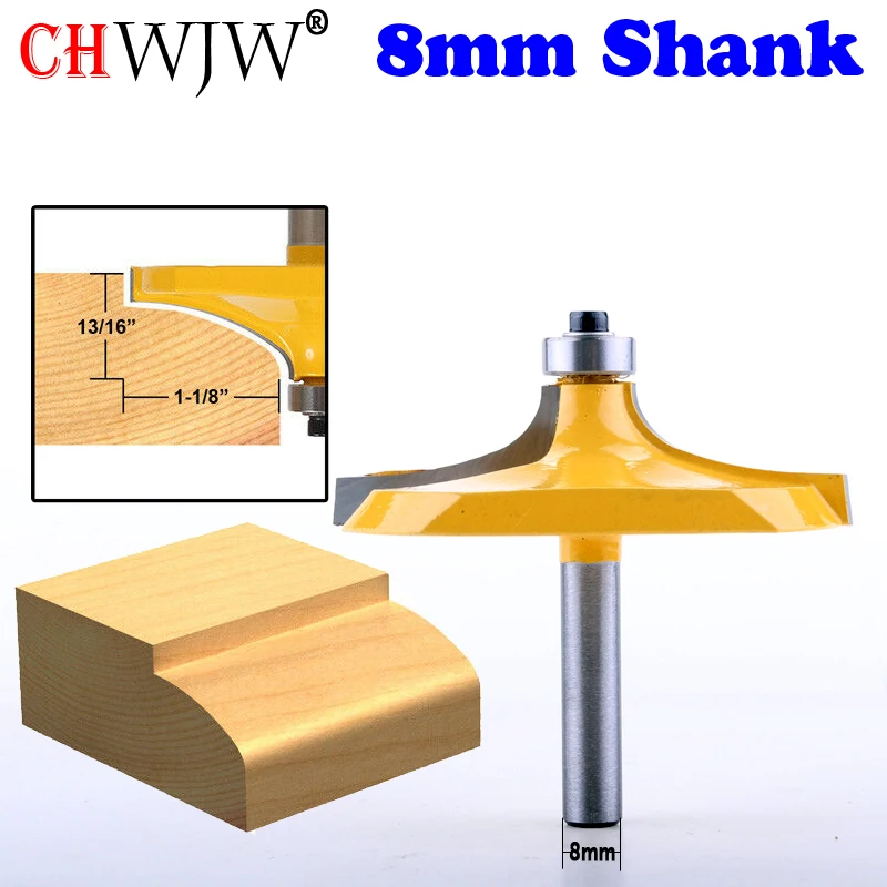 CHWJW 1PC 8mm Shank 2-3/4" Diameter Thumbnail Table Edge Router Bit Woodworking cutter Tenon Cutter for Woodworking Tools
CHWJW 1PC 8mm Shank 2-3/4" Diameter Thumbnail Table Edge Router Bit Woodworking cutter Tenon Cutter for Woodworking Tools
