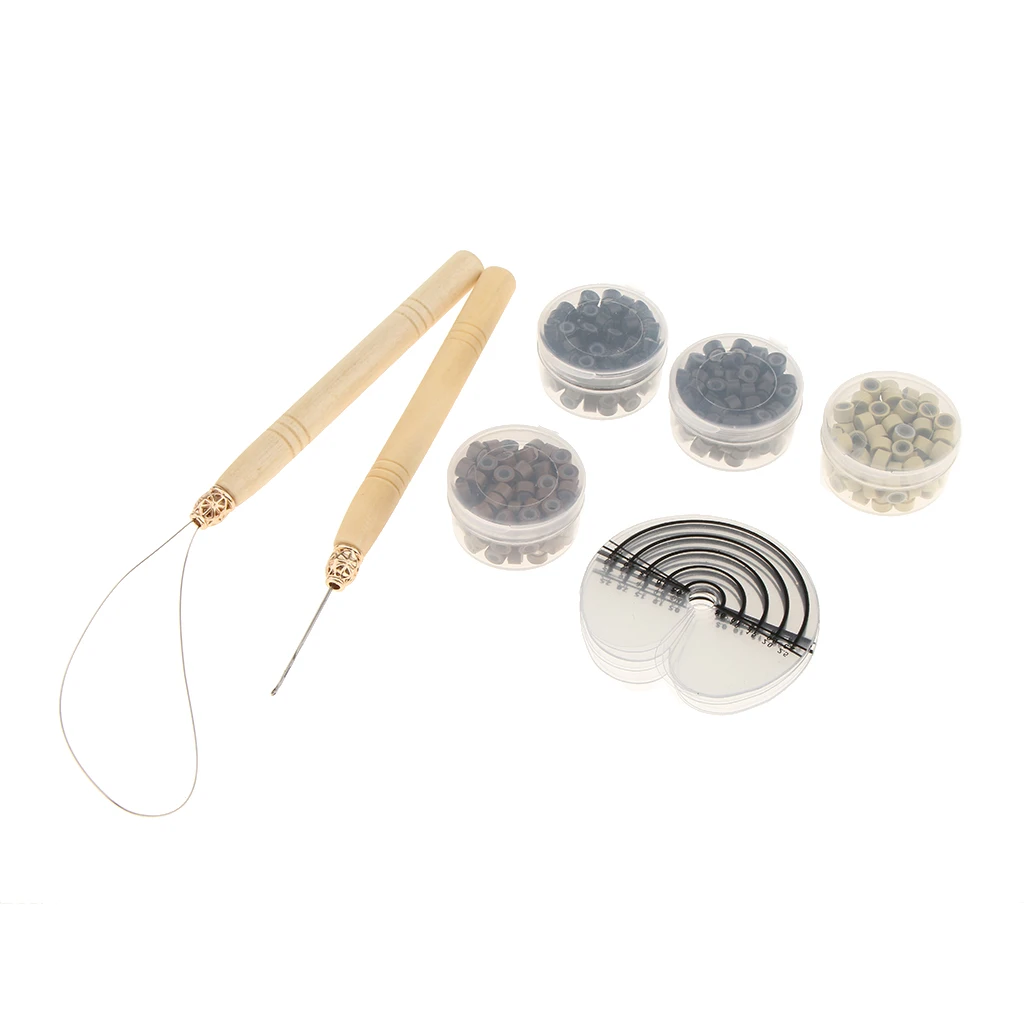 Hair Extension Tools Set Wood Hook Pulling Needle Loop Threader + 500 Micro Link Beads+ 10x Heat Shield Guards
Hair Extension Tools Set Wood Hook Pulling Needle Loop Threader + 500 Micro Link Beads+ 10x Heat Shield Guards