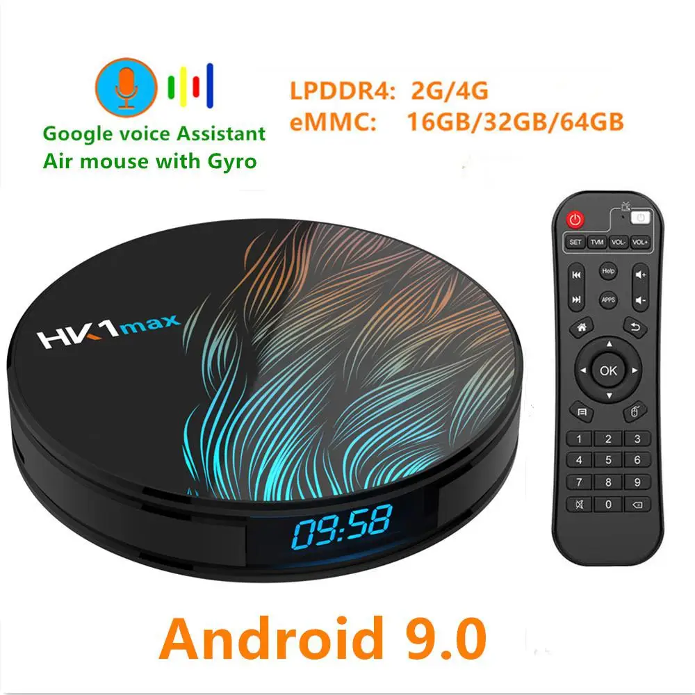 Android 9 0 Smart tv Box Google Assistant RK3328 ТВ приемник 4 к Wifi медиаплеер Play Store Бесплатные