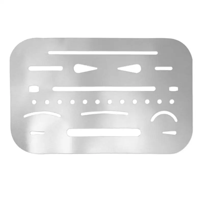 Stainless Steel Erasing Shield Hollow Out Drawing Drafting Polishing Rulers Accurate Tool Drawing Sewing Ruler Office Supplies
Stainless Steel Erasing Shield Hollow Out Drawing Drafting Polishing Rulers Accurate Tool Drawing Sewing Ruler Office Supplies
