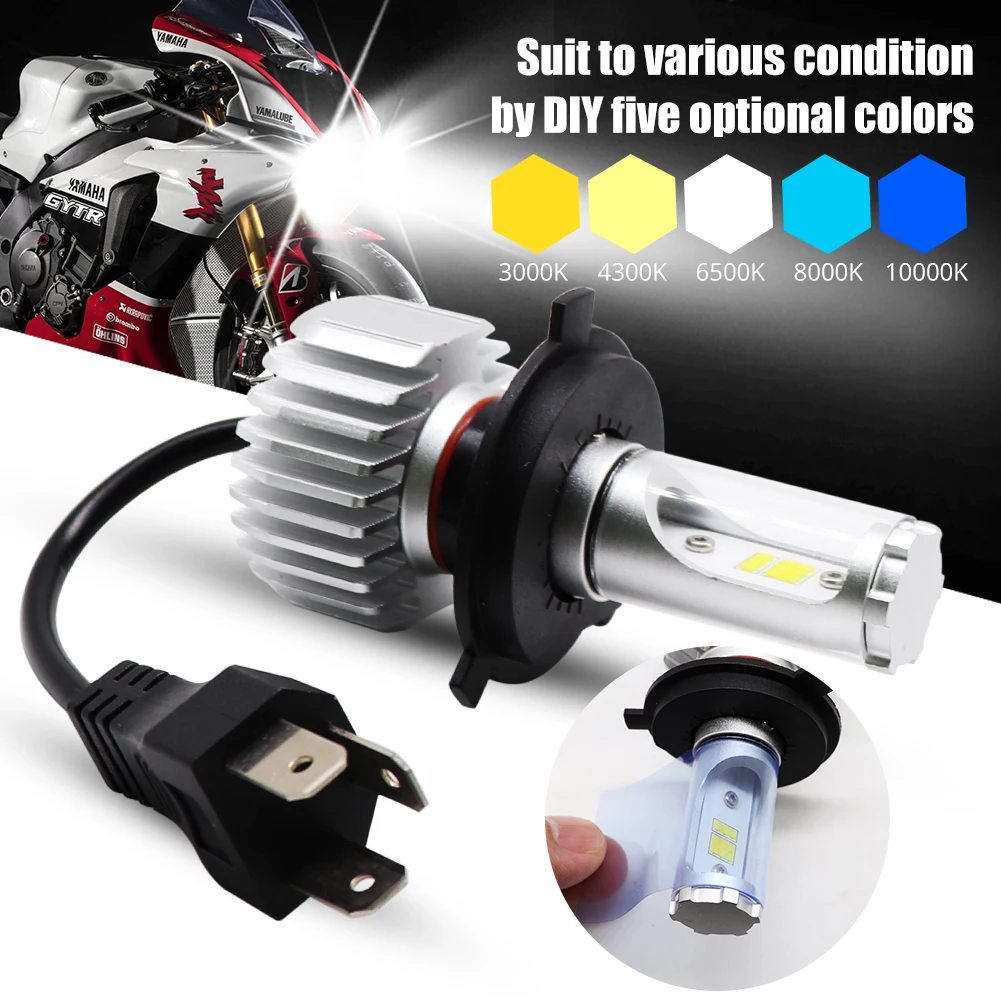 1X H4 LED Motorcycle Headlight Bulb 25W CSP Y19 Chip DIY Changing Color 3000K 4300K 8000K 10000K Moto Motorcycle Front Headlamp
1X H4 LED Motorcycle Headlight Bulb 25W CSP Y19 Chip DIY Changing Color 3000K 4300K 8000K 10000K Moto Motorcycle Front Headlamp