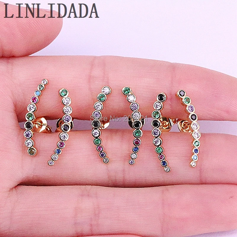 10Pair Rainbow Micro Pave Colorful Crystal Cubic Zirconia girl women fashion Jewelry stud earrings
10Pair Rainbow Micro Pave Colorful Crystal Cubic Zirconia girl women fashion Jewelry stud earrings