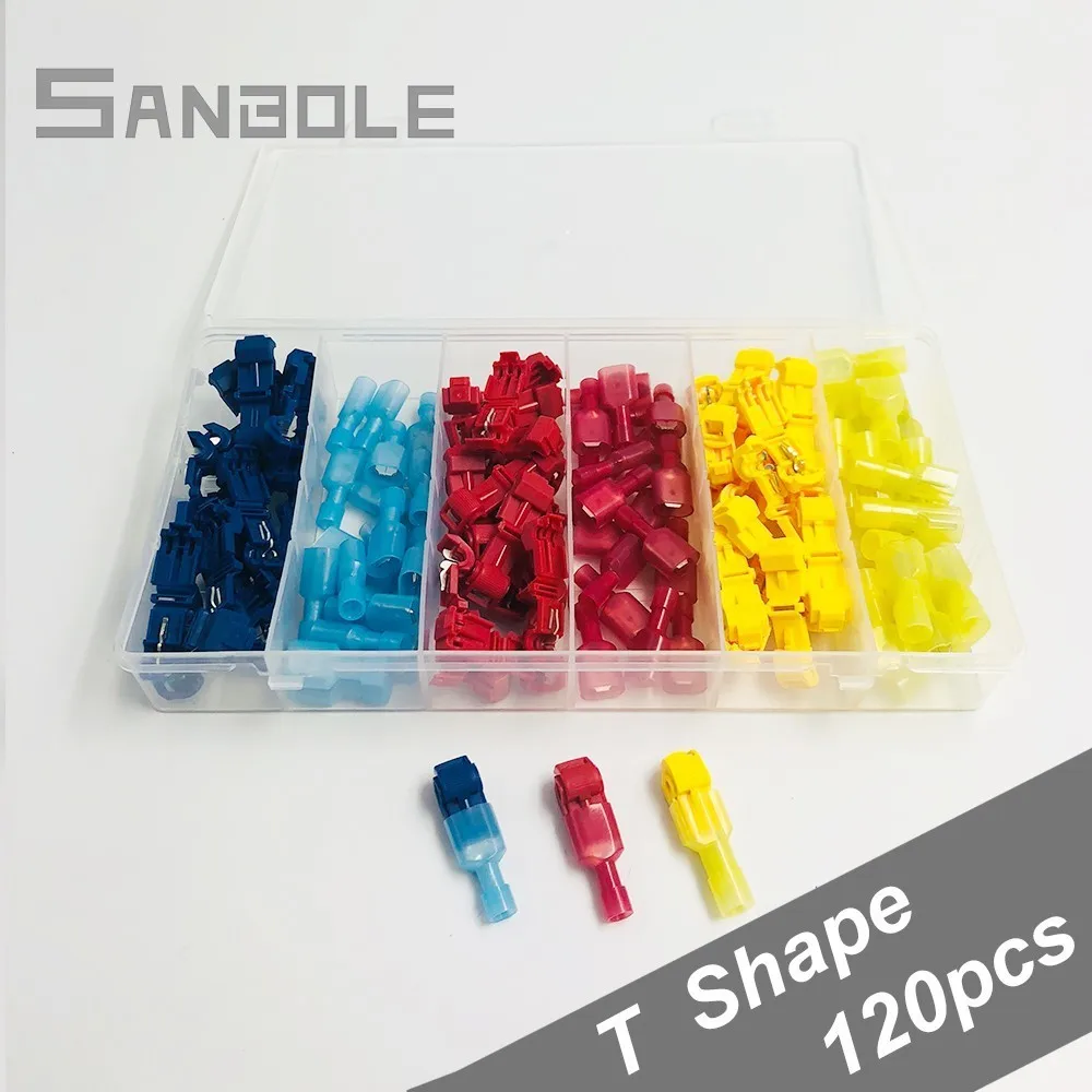 120pcs/box Terminal T Shape Conductor wire connector Branch connect terminals Universal Compact Cable Wiring Quick Splice
120pcs/box Terminal T Shape Conductor wire connector Branch connect terminals Universal Compact Cable Wiring Quick Splice