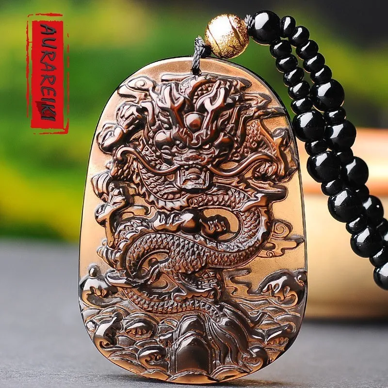 AURAREIKI ICE Obsidian Chinese Dragon Pendant Natrual Obsidian Carved Pendant Necklace Amulet Obsidian Blessing Lucky Pendant
AURAREIKI ICE Obsidian Chinese Dragon Pendant Natrual Obsidian Carved Pendant Necklace Amulet Obsidian Blessing Lucky Pendant
