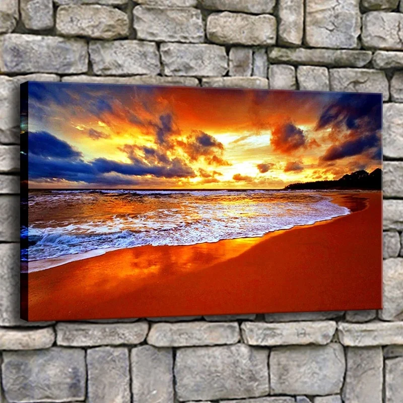 Living Room Wall Art Decor 1 Piece Tropical Nature Pretty Beach Painting Top-Rated Canvas Print Sunset Sea Wave Landscape Pictur
Living Room Wall Art Decor 1 Piece Tropical Nature Pretty Beach Painting Top-Rated Canvas Print Sunset Sea Wave Landscape Pictur