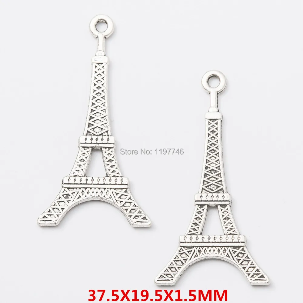 Charms Eiffel Tower Antique Silver Color Pendant Building For Jewelry Necklace Bracelet Making DIY Handmade | Украшения и