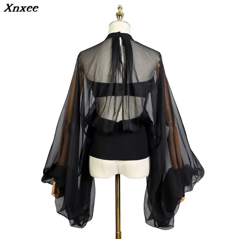 Xnxee Streetwear Leopard Blouse Sheer Tops Long Lantern Sleeve Women Shirt Korean Fashion Clothing Xnxee 2020
Xnxee Streetwear Leopard Blouse Sheer Tops Long Lantern Sleeve Women Shirt Korean Fashion Clothing Xnxee 2020