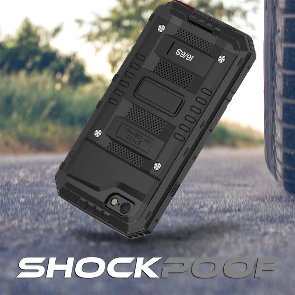 Waterproof Luxury Doom armor Metal Aluminum Heavy Duty phone Case for iPhone 11 11Pro 6 6S 7 8 Plus X Shockproof Dustproof Cover
Waterproof Luxury Doom armor Metal Aluminum Heavy Duty phone Case for iPhone 11 11Pro 6 6S 7 8 Plus X Shockproof Dustproof Cover