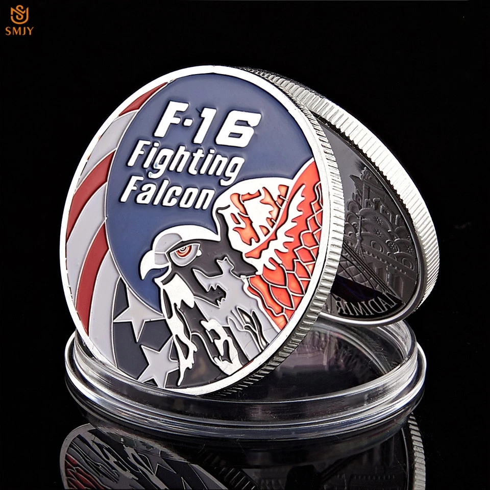 USA Military Collectible Coin Original US F-16 Fighting Falcon Silver Token Challenge Souvenir Coins And Gifts
USA Military Collectible Coin Original US F-16 Fighting Falcon Silver Token Challenge Souvenir Coins And Gifts