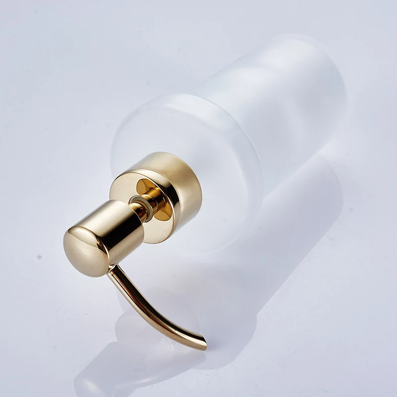 Liquid Soap Dispensers Frosted Glass Brass Head Toilet Shower Dispenser Bottles Hotel Bathroom Soap Dispenser 9058
Liquid Soap Dispensers Frosted Glass Brass Head Toilet Shower Dispenser Bottles Hotel Bathroom Soap Dispenser 9058