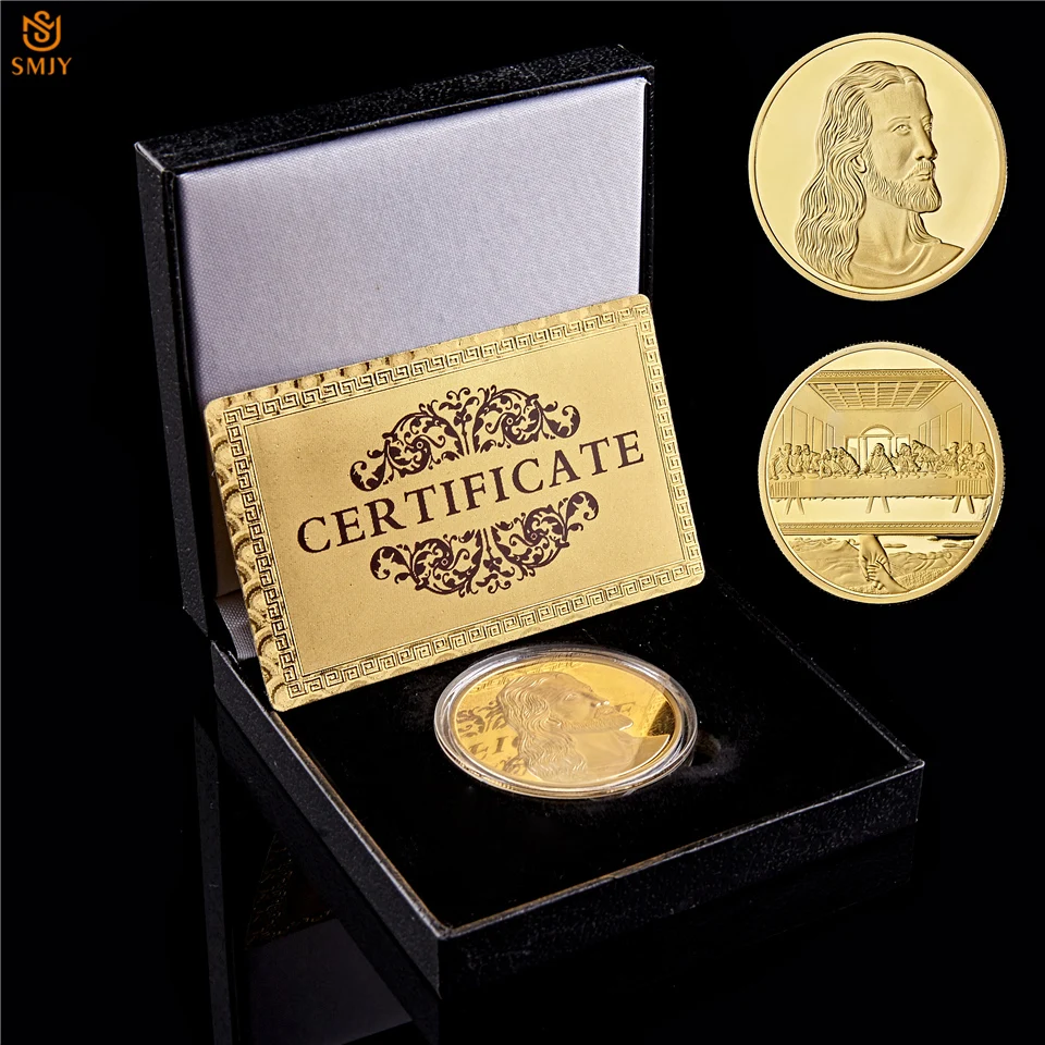 Euro Renaissance Italian Da Vinci Works The Last Supper Jesus Christian Gold Commemorative Coin W/Luxury Protection Box
Euro Renaissance Italian Da Vinci Works The Last Supper Jesus Christian Gold Commemorative Coin W/Luxury Protection Box