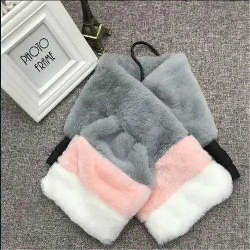 Fashion Woman Kids parent-child Winter Soft Warm Collar Wrap Silk Patchwork Rabbit Fur Thermal Scarves Pashmina Gift
Fashion Woman Kids parent-child Winter Soft Warm Collar Wrap Silk Patchwork Rabbit Fur Thermal Scarves Pashmina Gift