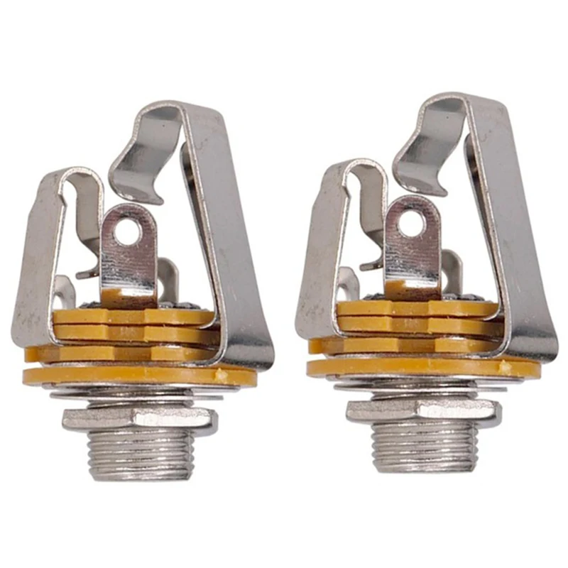 Sound pickup 2Pcs 1/4 inch 6.35Mm Stereo Input Jack Plug Socket For Electric Guitar Bass Guitar Pickup Output Jack Guitar Parts
Sound pickup 2Pcs 1/4 inch 6.35Mm Stereo Input Jack Plug Socket For Electric Guitar Bass Guitar Pickup Output Jack Guitar Parts