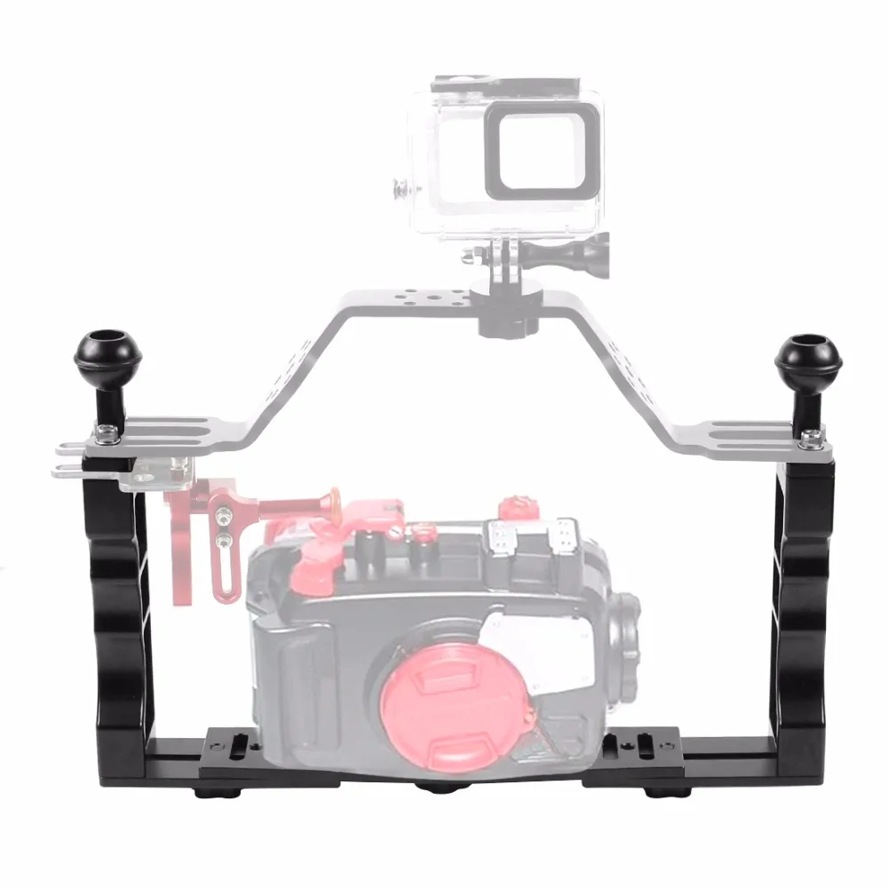 BGNing Handle Aluminium Alloy Tray Stabilizer Rig for Underwater Camera Housing Case Diving Tray Mount for DSLR Camera
BGNing Handle Aluminium Alloy Tray Stabilizer Rig for Underwater Camera Housing Case Diving Tray Mount for DSLR Camera