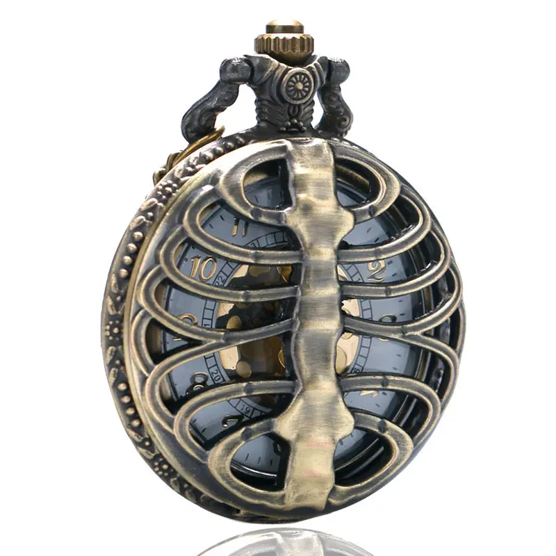 Retro skull spine hollow quartz pocket watch necklace pendant clock chain men's women's gift
Retro skull spine hollow quartz pocket watch necklace pendant clock chain men's women's gift