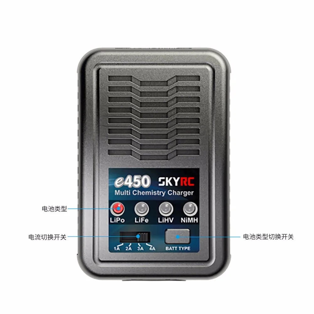 SKYRC e450 Multi Chemistry Balance Charger 2S 3S 4SLiPo LiFe LiHV 6S to 8S NiMH Battery Balance Charger AC 110V-240V
SKYRC e450 Multi Chemistry Balance Charger 2S 3S 4SLiPo LiFe LiHV 6S to 8S NiMH Battery Balance Charger AC 110V-240V