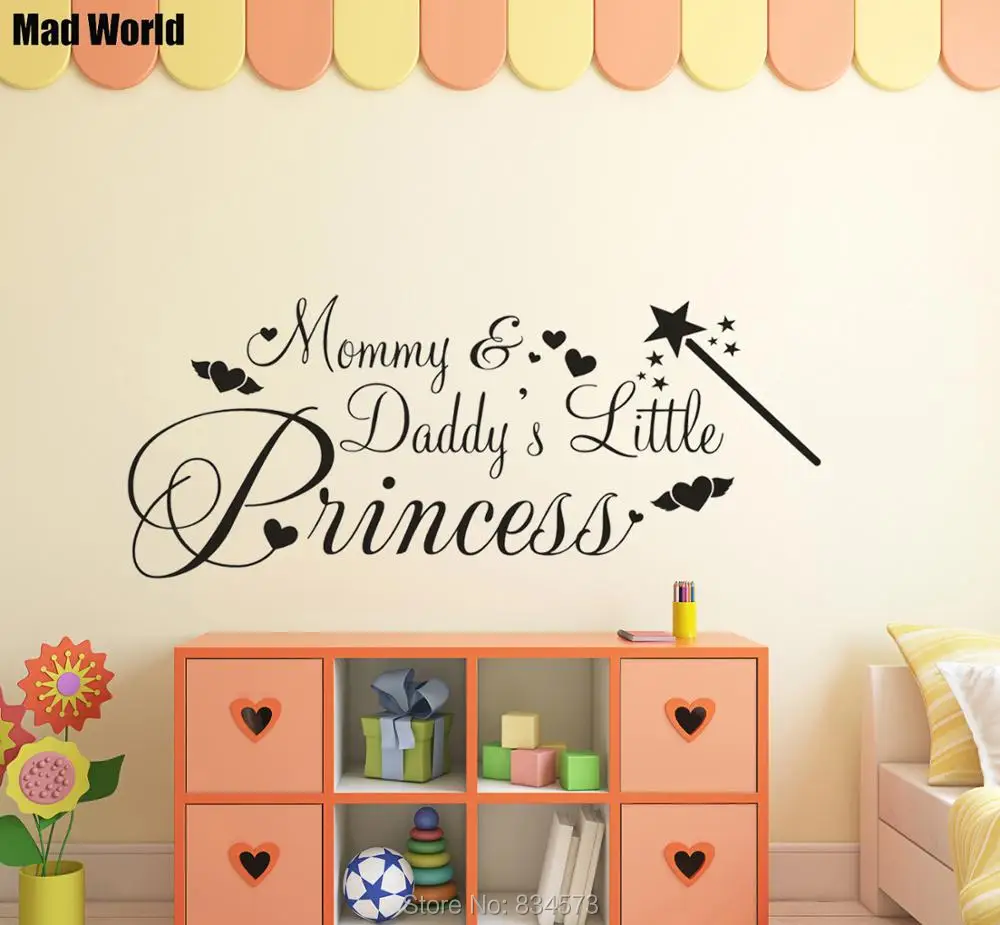 Mad World-Mommy and Daddy's little Princess Wall Art Stickers Wall Decals Home DIY Decoration Removable Room Decor Wall Stickers
Mad World-Mommy and Daddy's little Princess Wall Art Stickers Wall Decals Home DIY Decoration Removable Room Decor Wall Stickers