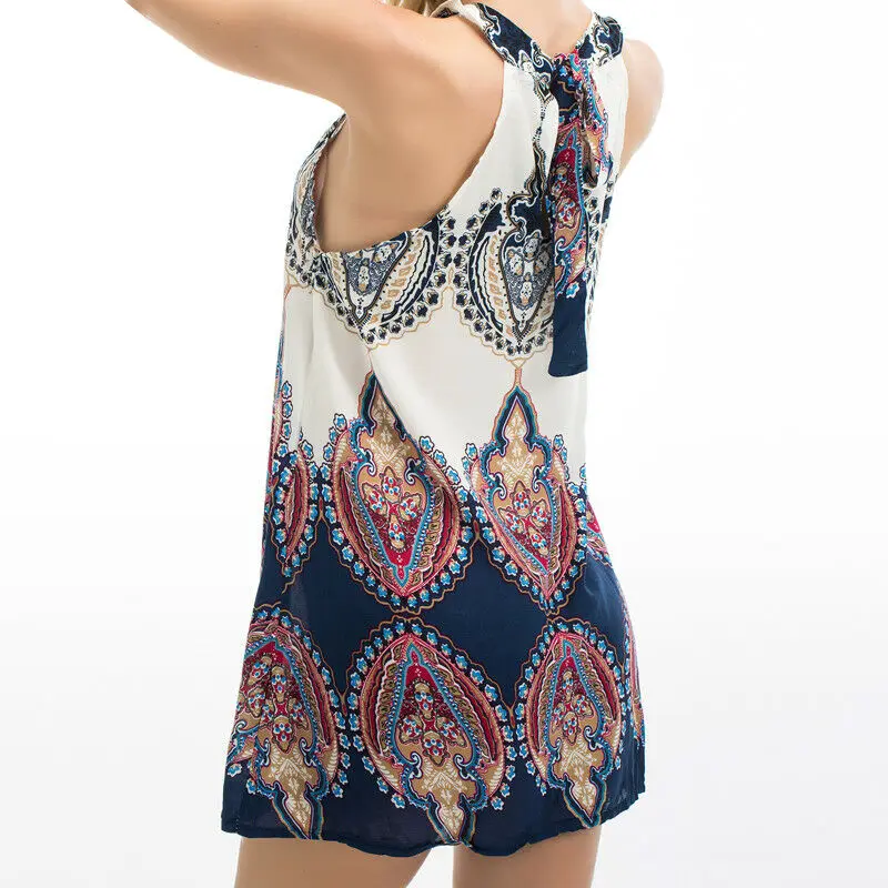 Women Sexy Boho Short Mini Dress Sleeveless Floral Print Evening Party Casual Sundress Retro Summer Beach Dresses Lady 2019
Women Sexy Boho Short Mini Dress Sleeveless Floral Print Evening Party Casual Sundress Retro Summer Beach Dresses Lady 2019
