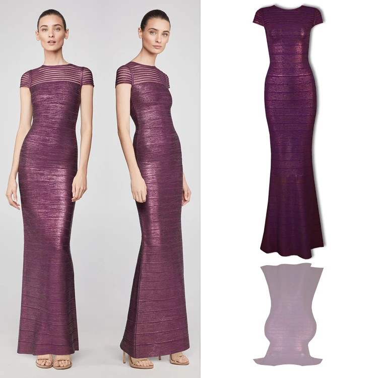 Top Quality Celebrity Purple Short Sleeve Long Rayon Bandage Dress Evening Party Dress
Top Quality Celebrity Purple Short Sleeve Long Rayon Bandage Dress Evening Party Dress