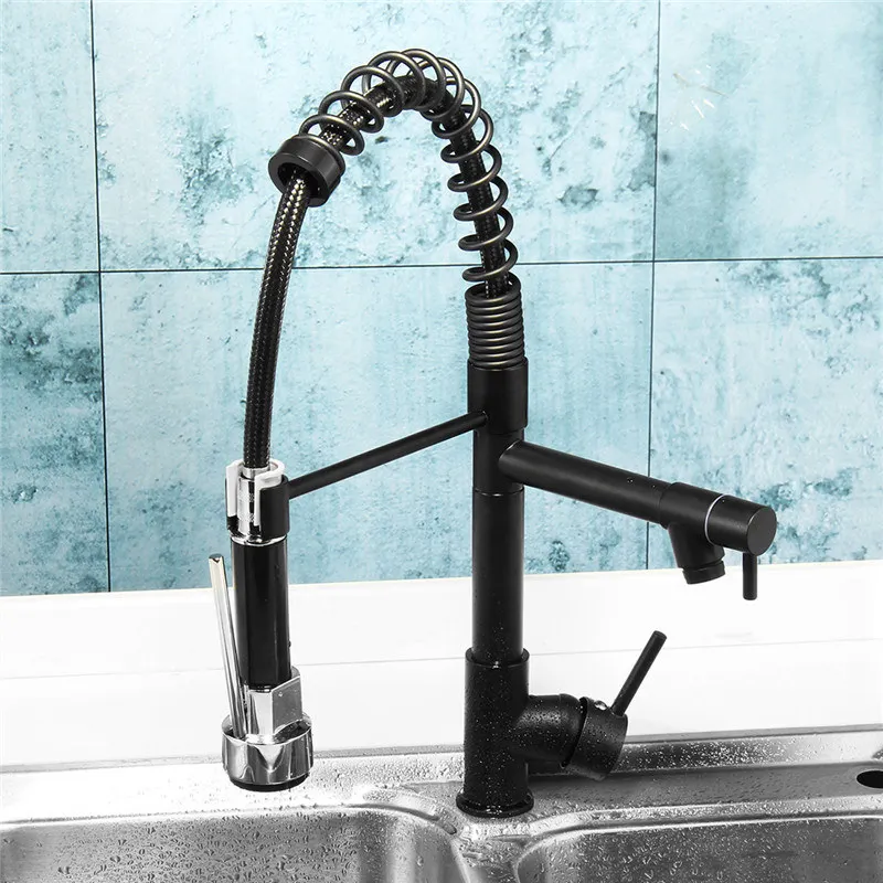 Black Spring Pull Out 360 Rotation Kitchen Faucet Water Tap Handheld Dual Spout Kitchen Water Outlet Mixer Taps Side Sprayer
Black Spring Pull Out 360 Rotation Kitchen Faucet Water Tap Handheld Dual Spout Kitchen Water Outlet Mixer Taps Side Sprayer