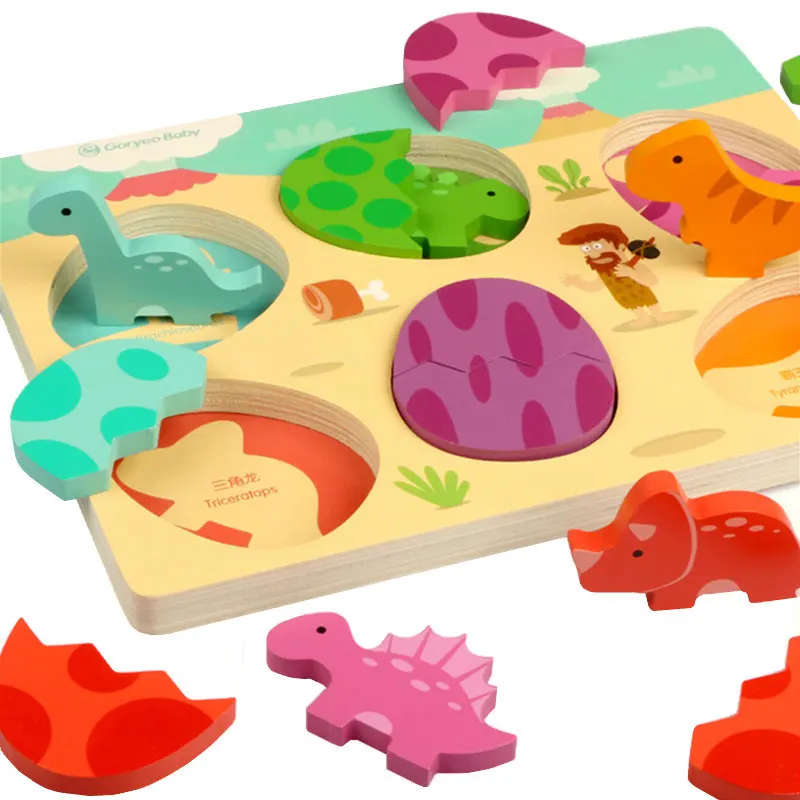 Wooden Puzzle Cartoon Dinosaur Eggs Puzzles Jurassic Park Dinosaur 3D Puzzle Children Early Learning&Educational Toys Boys
Wooden Puzzle Cartoon Dinosaur Eggs Puzzles Jurassic Park Dinosaur 3D Puzzle Children Early Learning&Educational Toys Boys