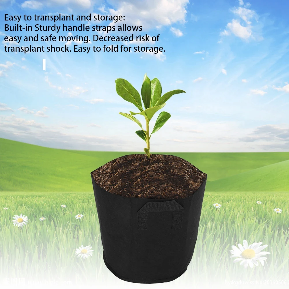 5 pcs/set Thickened Aeration Grow Plant Bag Pots Container with Strap Handles for Nursery Garden
5 pcs/set Thickened Aeration Grow Plant Bag Pots Container with Strap Handles for Nursery Garden
