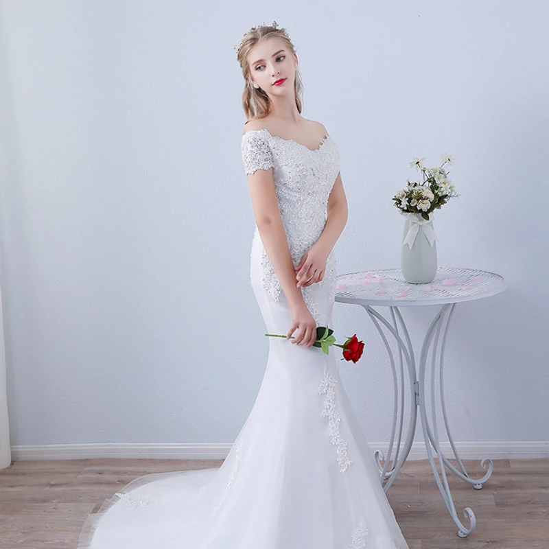 2020 Vintage V-neck Beading Lace Up Vestidos De Novia Off The Shoulder Sequins Mermaid Long Bridal Wedding Dresses Sweep Train
2020 Vintage V-neck Beading Lace Up Vestidos De Novia Off The Shoulder Sequins Mermaid Long Bridal Wedding Dresses Sweep Train
