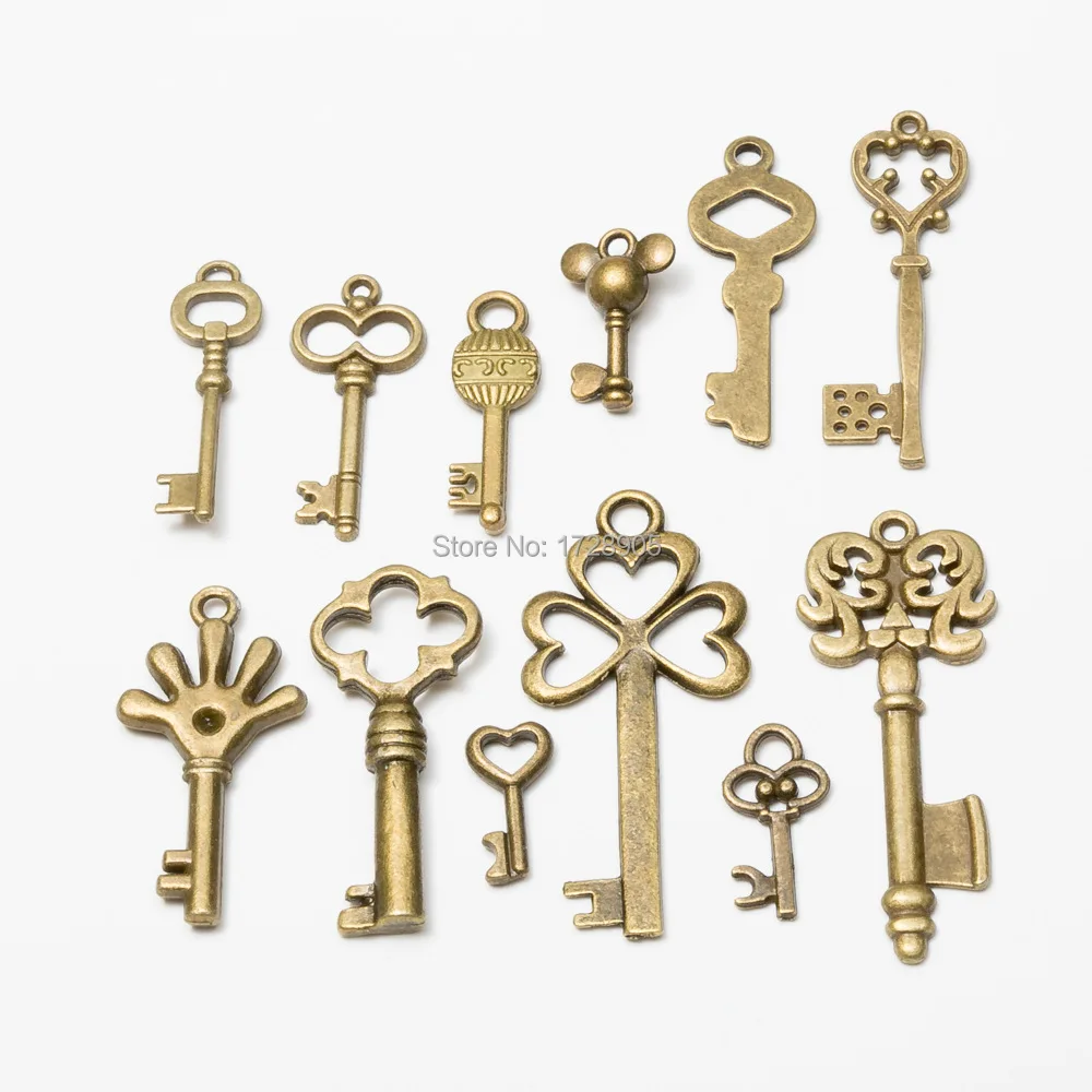 Antique Bronze Pendant Key Charms Beads Jewelry Findings Accessories for DIY Fit Bracelet Necklace 10pcs clover heart flower key
Antique Bronze Pendant Key Charms Beads Jewelry Findings Accessories for DIY Fit Bracelet Necklace 10pcs clover heart flower key