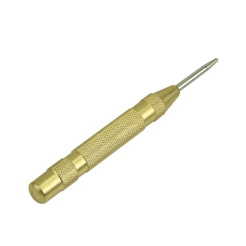 Brass Yellow Automatic Center Punch Spring Loaded Chrome Rivet Screw Auto Mark Hole Length 127mm
Brass Yellow Automatic Center Punch Spring Loaded Chrome Rivet Screw Auto Mark Hole Length 127mm