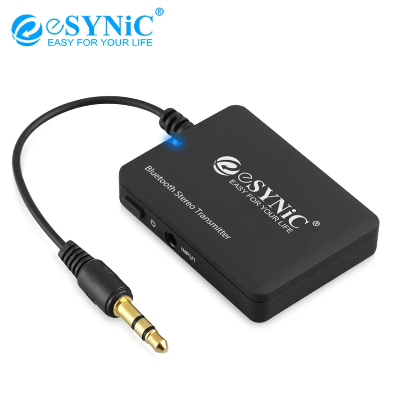 

eSYNiC Wireless Stereo Audio Transmitter 3.5mm Jack Audio Converter V2.1+Edr Bluetooth-Compatible Adapter For TV PC DVD