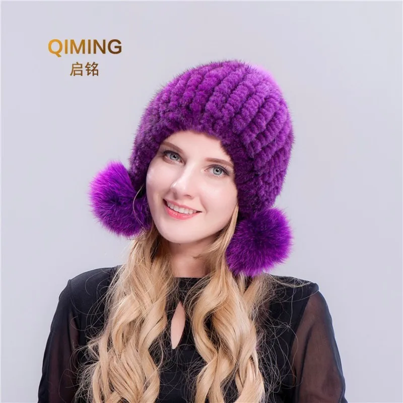 Real Mink Fur Hat Weave Women Pom Pom Fox Hair Winter Cute Ear protection Cap Keep Warm Earmuffs Beanie Thickening Gorro Beanies
Real Mink Fur Hat Weave Women Pom Pom Fox Hair Winter Cute Ear protection Cap Keep Warm Earmuffs Beanie Thickening Gorro Beanies