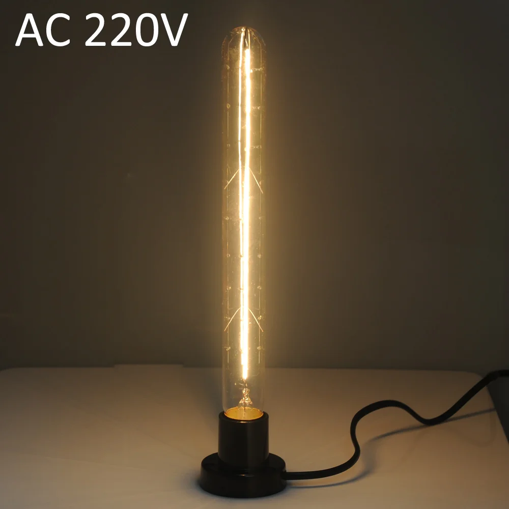 Фото В продаже T300 E27 светодиодный Ностальгический вольфрамовая нить длинная лампочка