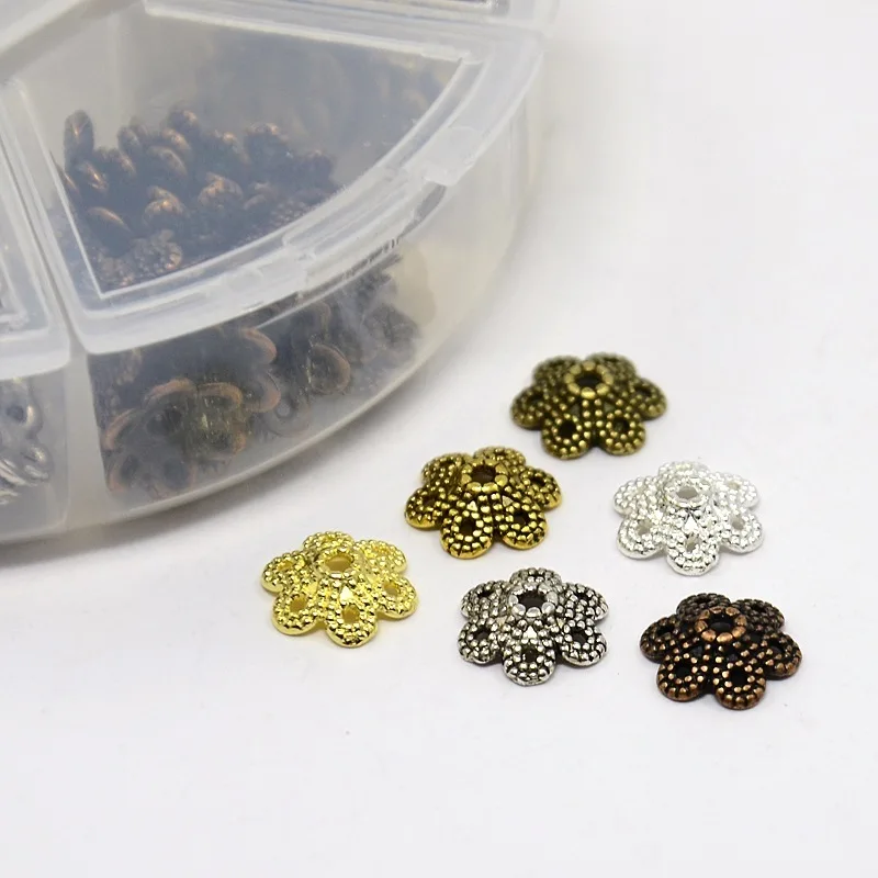 180pcs/Box DIY Fashion Tibetan Style Alloy Flower Bead Caps Mixed Color Jewelry Beads End Caps for Jewelry Making Hole 1.5mm
180pcs/Box DIY Fashion Tibetan Style Alloy Flower Bead Caps Mixed Color Jewelry Beads End Caps for Jewelry Making Hole 1.5mm