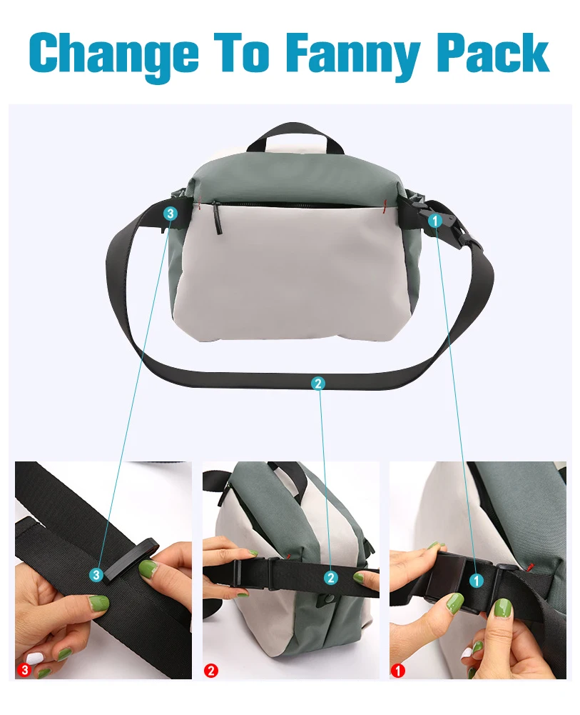 Crossbody Bag Lightweight Resistant Hiking Fanny Pack Casual Outdoor Sport Female Multifunctional Kettle Shoulder Travel | Спорт и