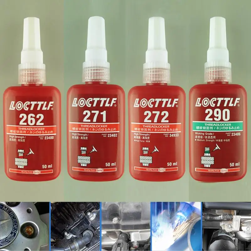 262, 271, 272, 290 50 ML Cylindrical Retainer Locking Adhesive Metal Screw Anaerobic Adhesive Thermal Strength Environment Glue
262, 271, 272, 290 50 ML Cylindrical Retainer Locking Adhesive Metal Screw Anaerobic Adhesive Thermal Strength Environment Glue