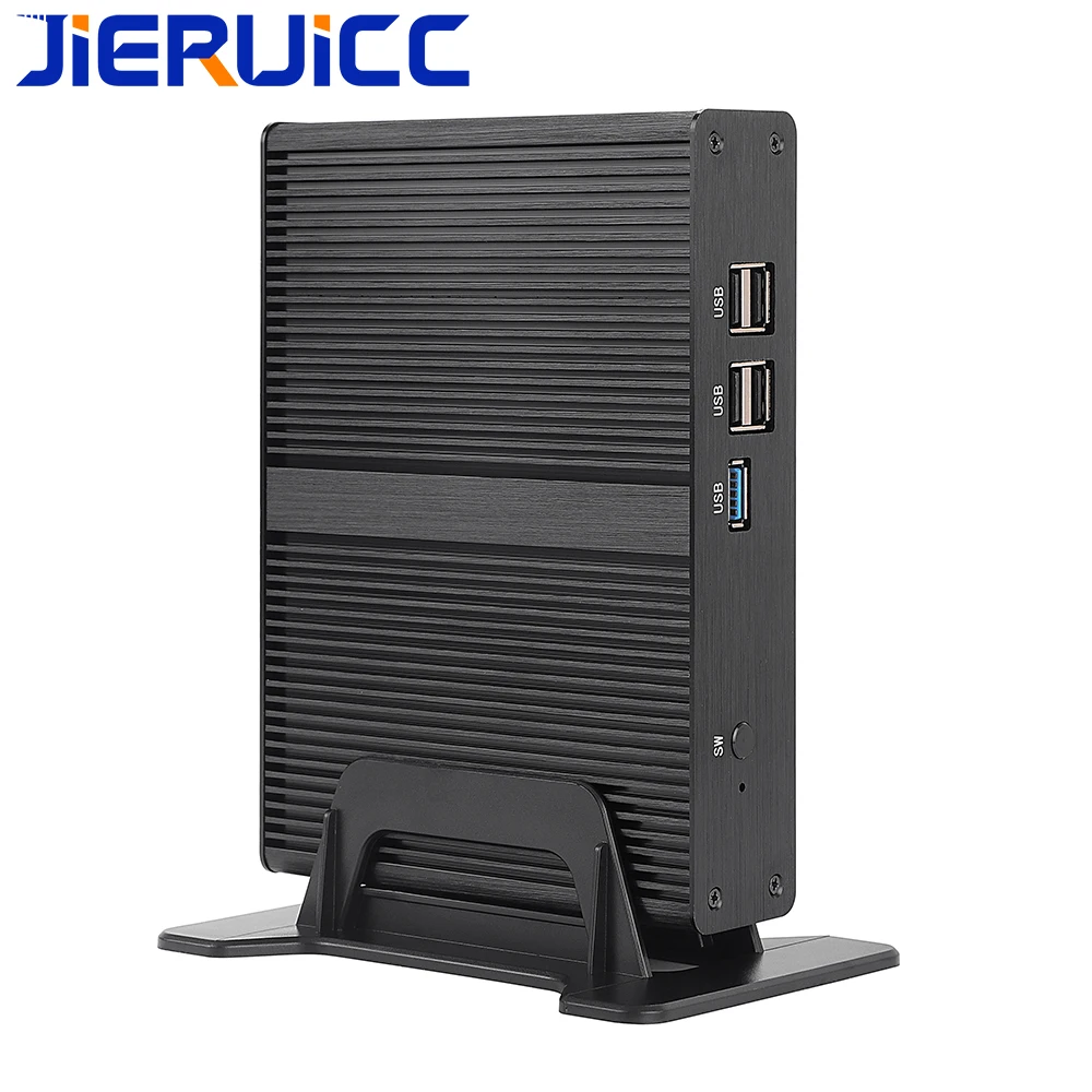 Мини ПК безвентиляторный intel HD мини компьютер Celeron 2955U для офиса/HTPC/колл