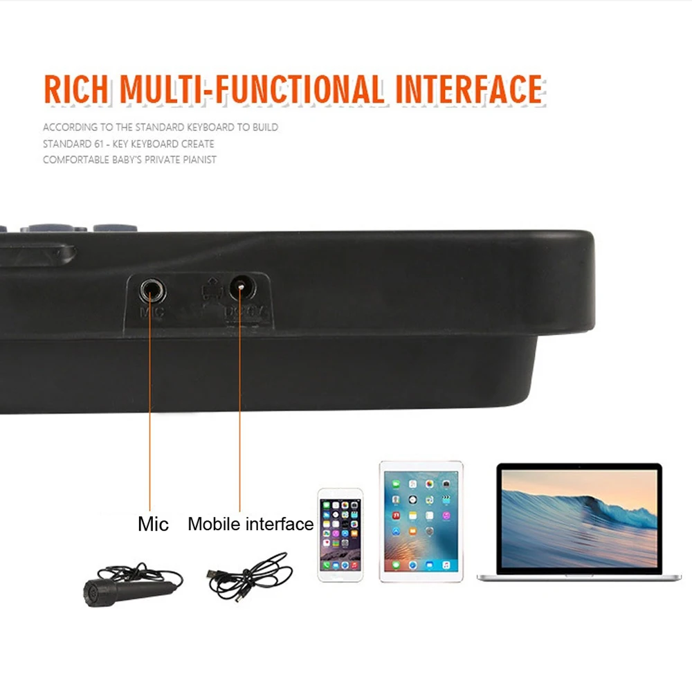61 Keys Black Digital Music Electronic Keyboard Key Board Electric Piano Kids Gift Musical Instrument
61 Keys Black Digital Music Electronic Keyboard Key Board Electric Piano Kids Gift Musical Instrument
