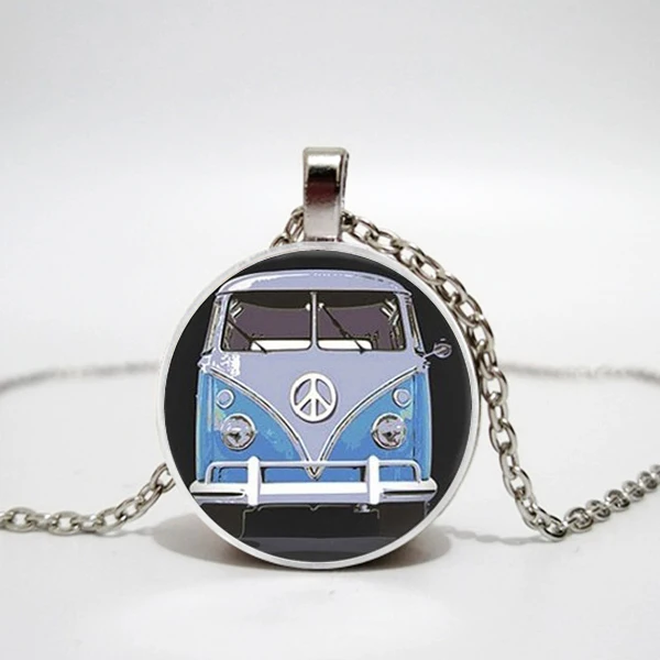 New retro hippie peace sign fan bus necklace fashion men and women jewelry convex round glass pendant necklace
New retro hippie peace sign fan bus necklace fashion men and women jewelry convex round glass pendant necklace
