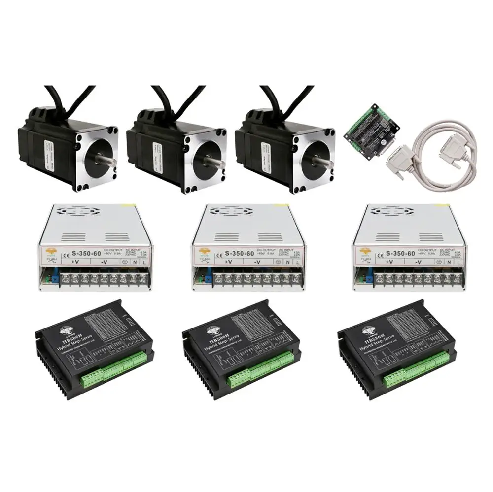 EU Free Ship 3 axis Closed-Loop Stepper motor NEMA34 142mm 9N.m 1278 oz.in 6A 1000line&Servo Driver Power CNC Controller Kit
EU Free Ship 3 axis Closed-Loop Stepper motor NEMA34 142mm 9N.m 1278 oz.in 6A 1000line&Servo Driver Power CNC Controller Kit