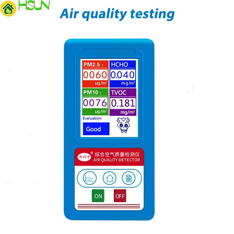 High-precision Formaldeyde HCHO PM1.0 PM2.5 PM10 Gas Analyzer TVOC Particles Detector Meter Tester Air Quality Analyzer English
High-precision Formaldeyde HCHO PM1.0 PM2.5 PM10 Gas Analyzer TVOC Particles Detector Meter Tester Air Quality Analyzer English