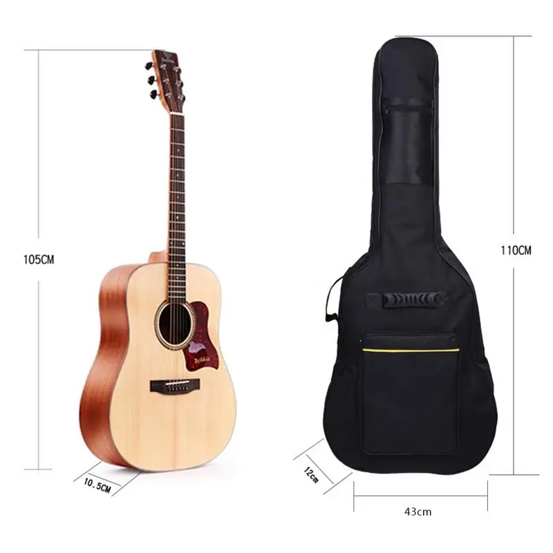 High Quality Double Straps Padded Thicken Soft Case Guitars Backpack Portable 40-41 Inch Acoustic Classical Guitar Bag Popular
High Quality Double Straps Padded Thicken Soft Case Guitars Backpack Portable 40-41 Inch Acoustic Classical Guitar Bag Popular