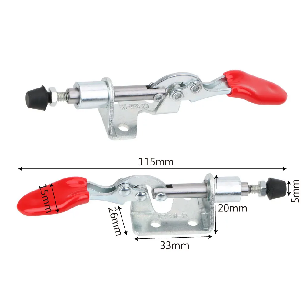 DIYWORK 50KG Quick Release Hand Tool Quick Positioning Fixture Toggle Clamp Anti-Slip Push Pull Type Push-pull Clamp
DIYWORK 50KG Quick Release Hand Tool Quick Positioning Fixture Toggle Clamp Anti-Slip Push Pull Type Push-pull Clamp