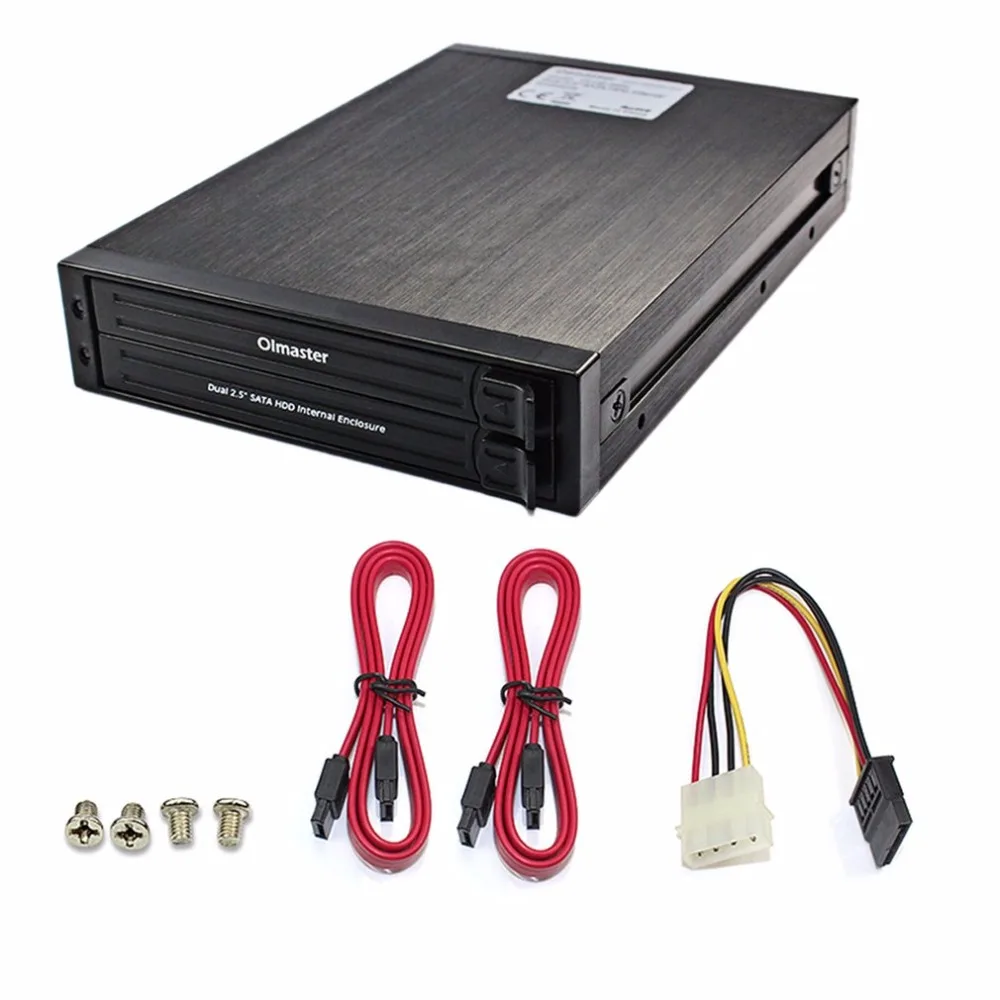 Oimaster He 2005 Двойной 2 5 дюйма Sata Hdd внутренний корпус чехол для жесткого диска
