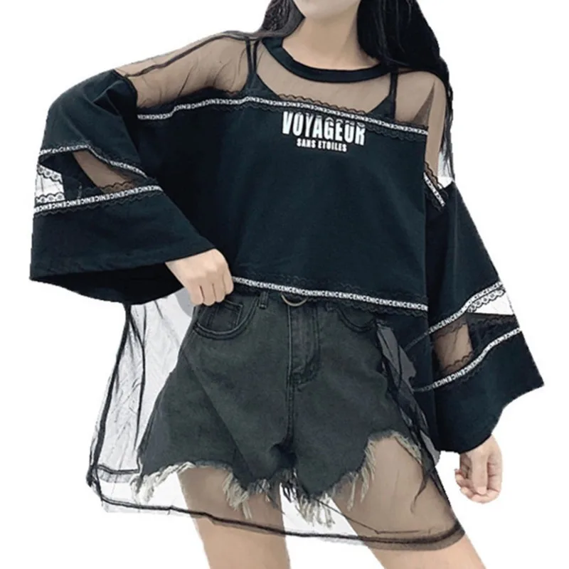 2021 Summer Street Fashion Oversize See Through T Shirt Top Woman Korean Style Harajuku Mesh Perspective T-shirt Hip Hop Clothes
2021 Summer Street Fashion Oversize See Through T Shirt Top Woman Korean Style Harajuku Mesh Perspective T-shirt Hip Hop Clothes