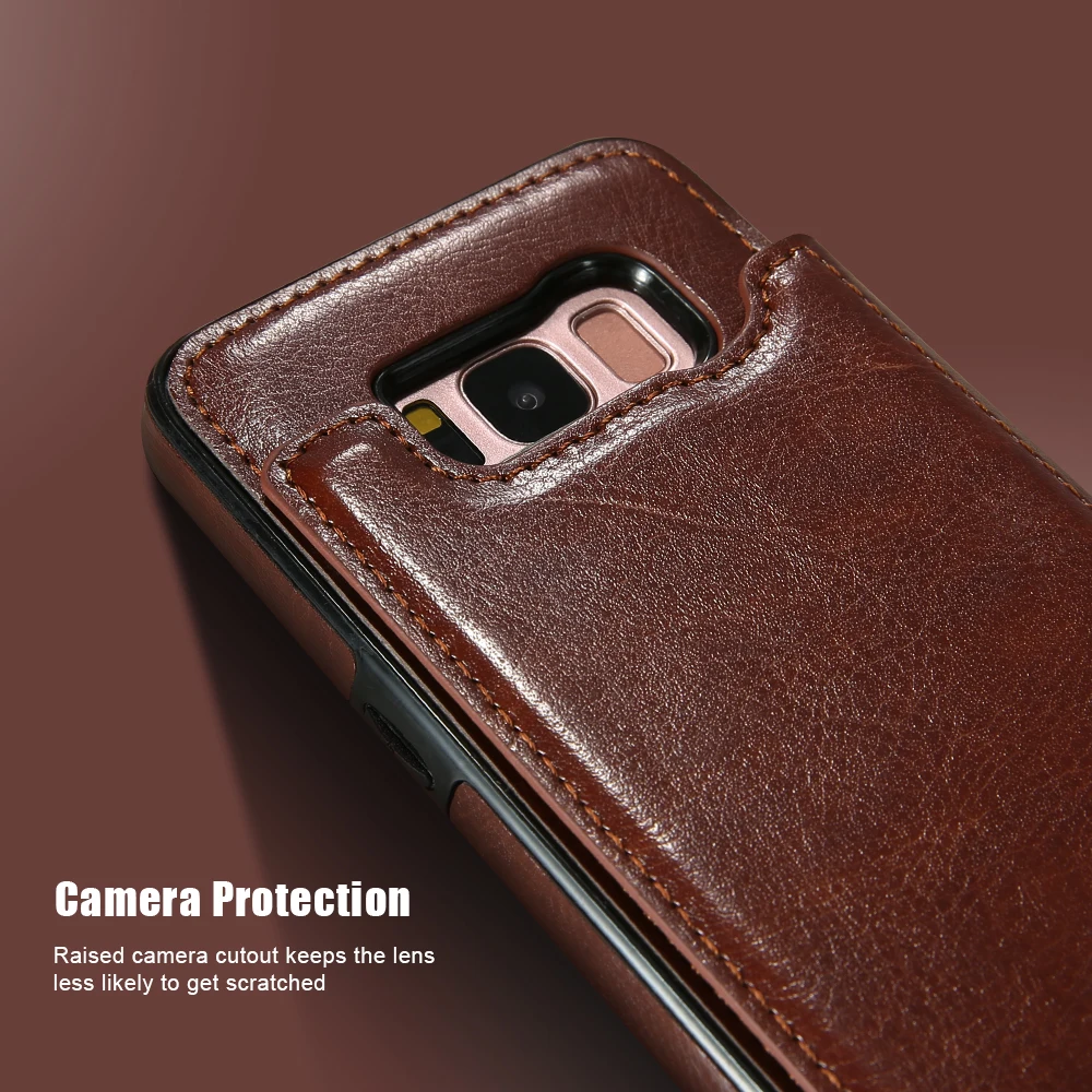 Чехол-Кошелек KISSCASE для iPhone X XS Max XR 7 8 6 Plus с отделением карт кожаные чехлы Samsung S10 S10E