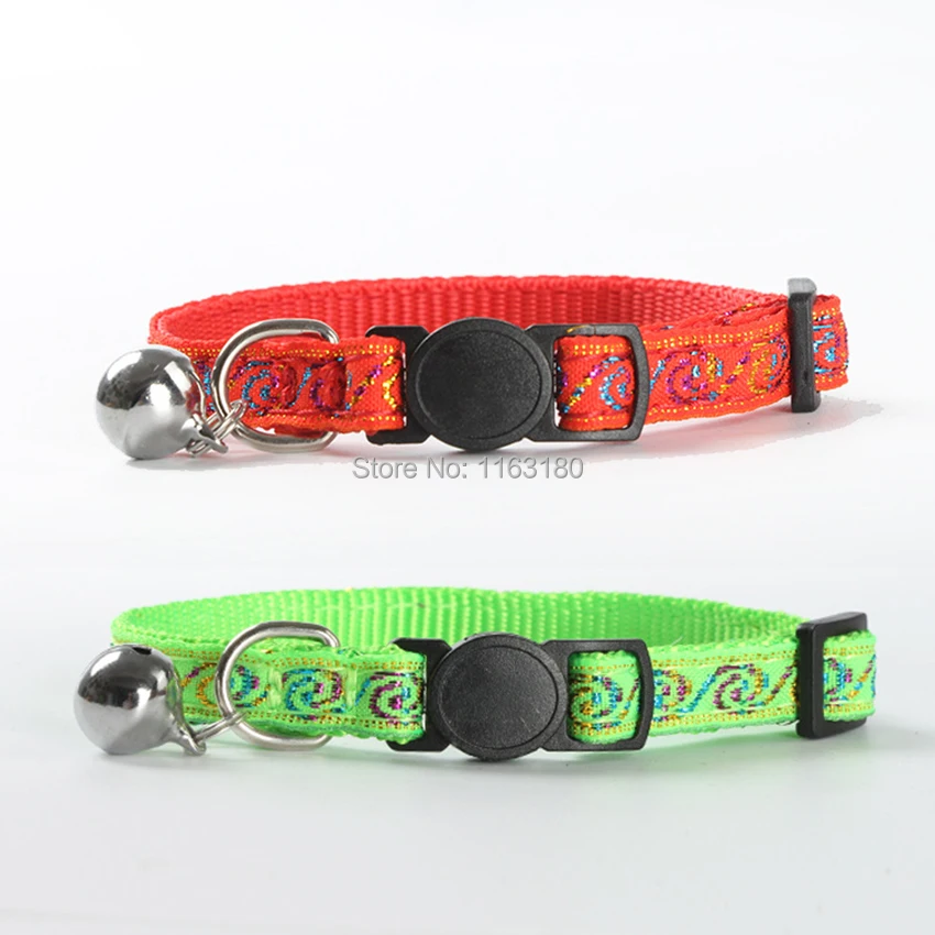 360pcs/lot Nylon Cat Collar With Bell Safety Buckle Adjustable Kitten Small Dogs Cats Printing Collars Pet Supplies
360pcs/lot Nylon Cat Collar With Bell Safety Buckle Adjustable Kitten Small Dogs Cats Printing Collars Pet Supplies