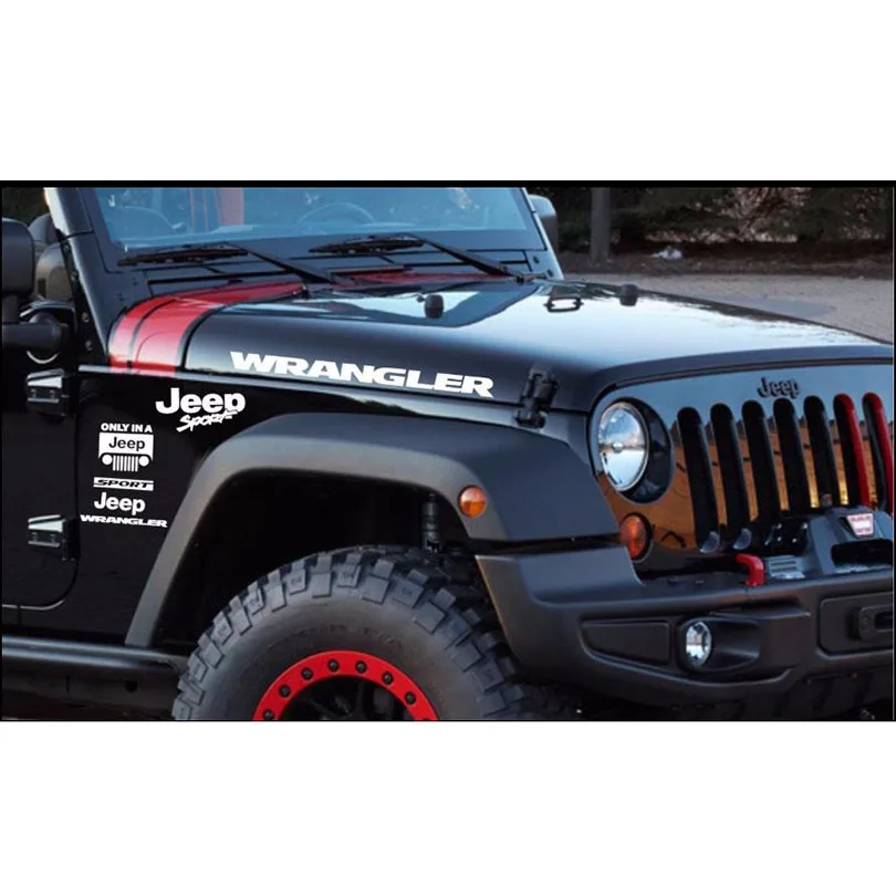 2pcs JDM Stickers Sport Engine Hood Fender Side Letter character Car Sticker and Decal Vinyl for Jeep Wrangler Unlimited TJ JK
2pcs JDM Stickers Sport Engine Hood Fender Side Letter character Car Sticker and Decal Vinyl for Jeep Wrangler Unlimited TJ JK