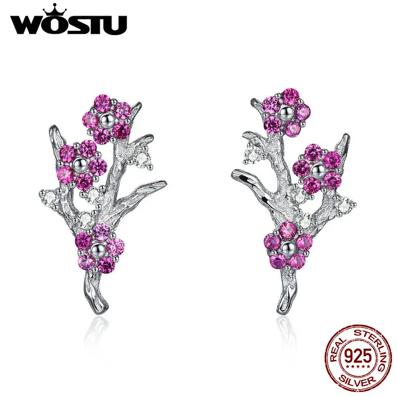 WOSTU Classic 100% 925 Sterling Silver Plum Blossom Flower Stud Earrings For Women Wedding Party Korean Fashion Jewelry CTE040
WOSTU Classic 100% 925 Sterling Silver Plum Blossom Flower Stud Earrings For Women Wedding Party Korean Fashion Jewelry CTE040