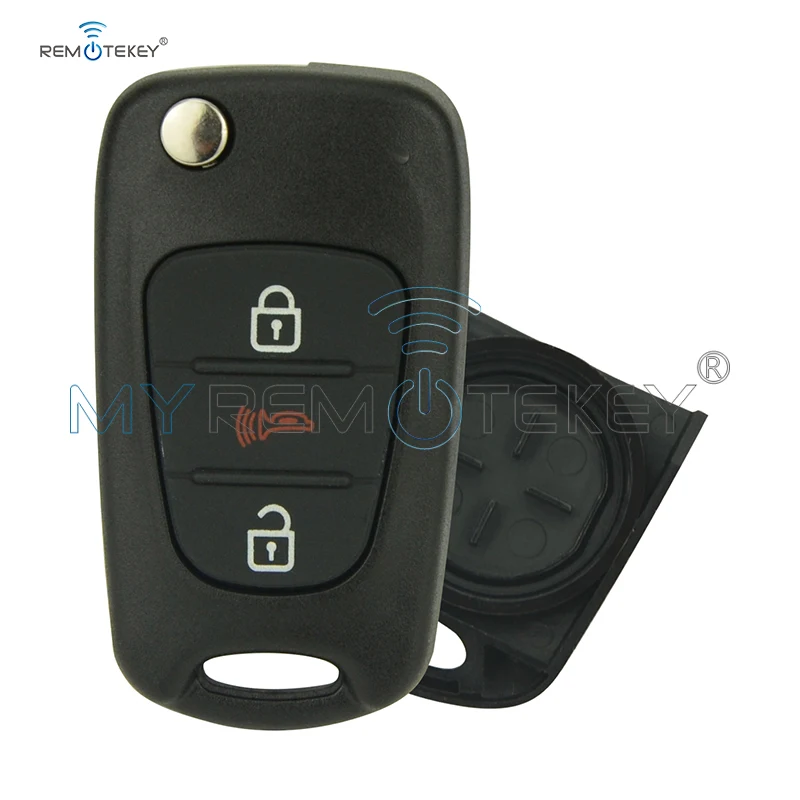 

Remtekey Flip Remote Car Key Shell Case For Kia Hyundai 3 Button TOY49 Blade Uncut